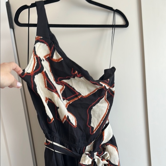 Anthropologie Black and White Floral Jumpsuit with Bold Design - Picture 2 of 6